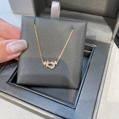 [✨ROSE💎]FORCE 10 DIAMOND PINK GOLD NECKLACE MINI MODEL