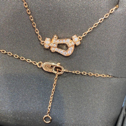 [✨ROSE💎]FORCE 10 DIAMOND PINK GOLD NECKLACE MINI MODEL