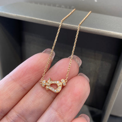 [✨ROSE💎]FORCE 10 DIAMOND PINK GOLD NECKLACE MINI MODEL