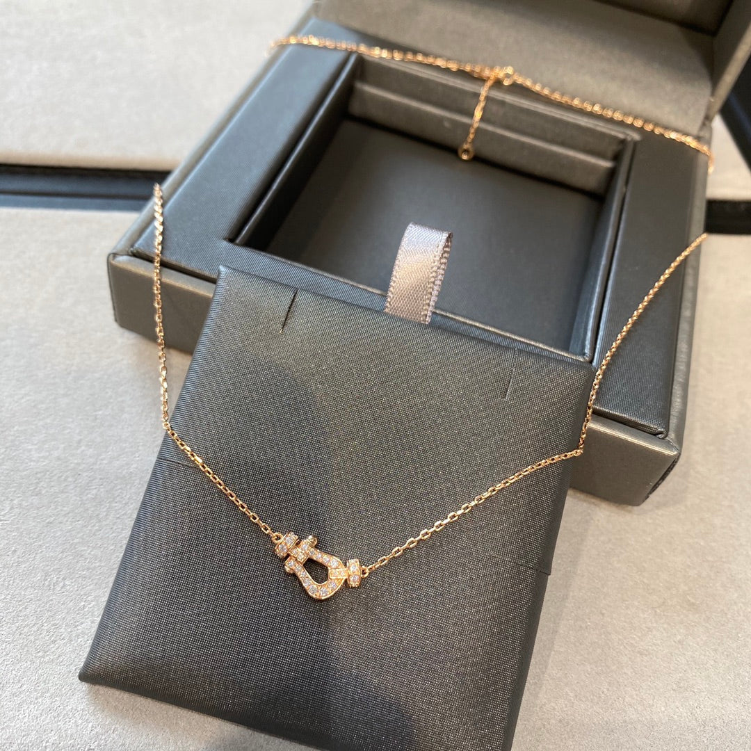 [✨ROSE💎]FORCE 10 DIAMOND PINK GOLD NECKLACE MINI MODEL
