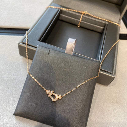 [✨ROSE💎]FORCE 10 DIAMOND PINK GOLD NECKLACE MINI MODEL