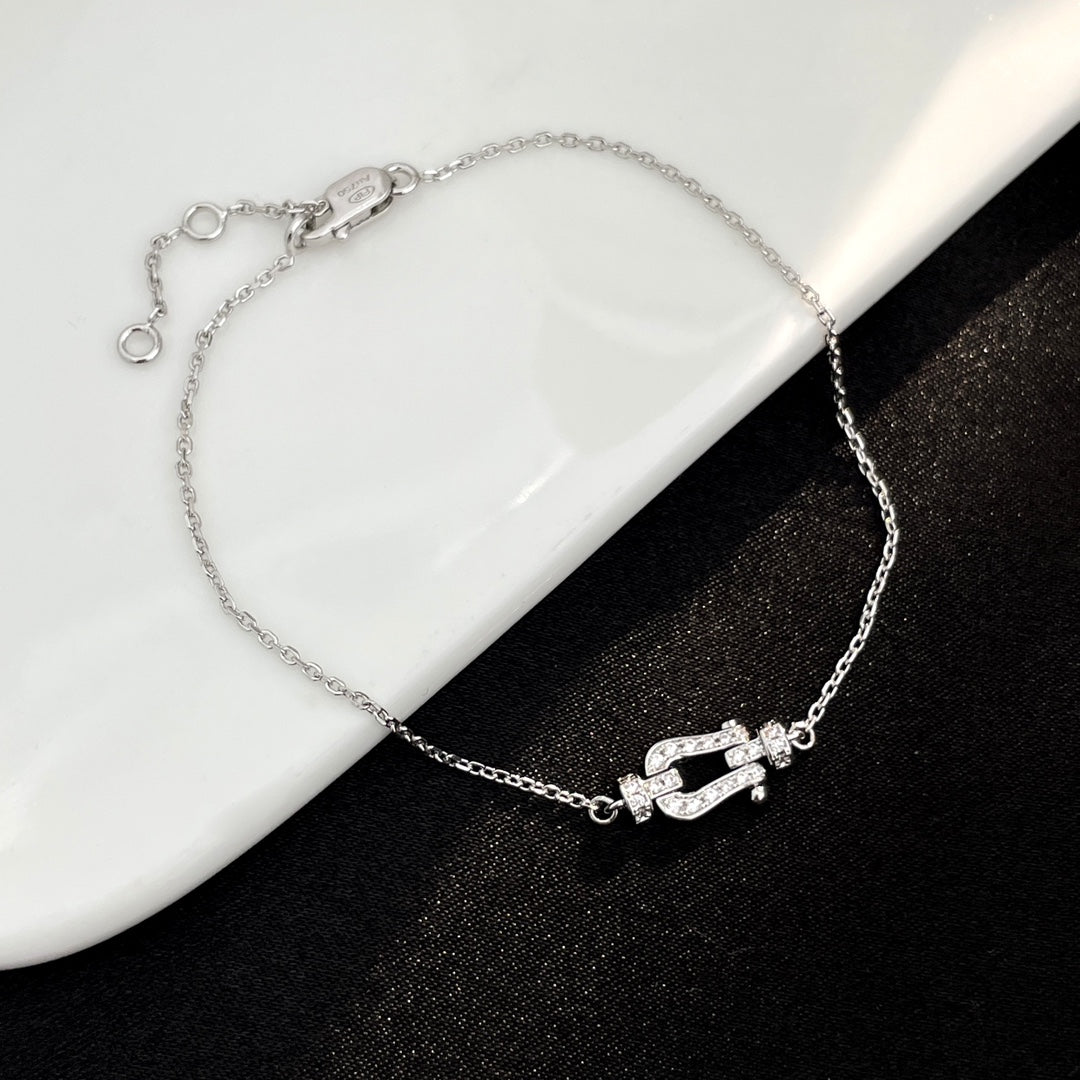 [✨ROSE💎]FORCE 10 FULL DIAMOND BUCKLE CHAIN LINK MINI MODEL