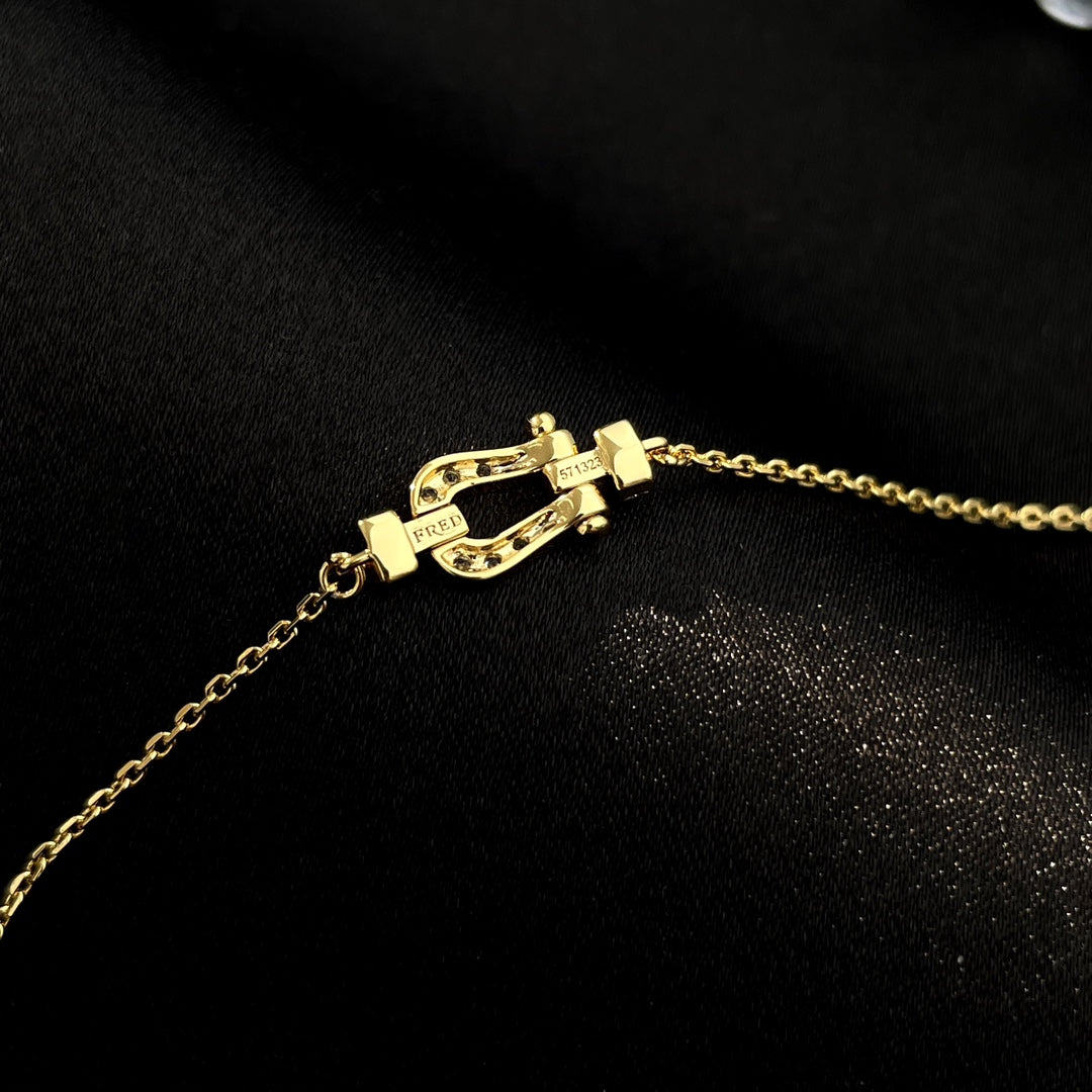 [✨ROSE💎]FORCE 10 FULL DIAMOND BUCKLE CHAIN LINK MINI MODEL
