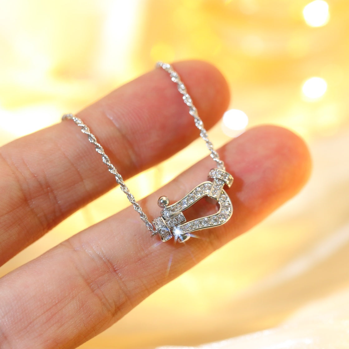 [✨ROSE💎]FORCE 10 DIAMOND SILVER NECKLACE MINI MODEL