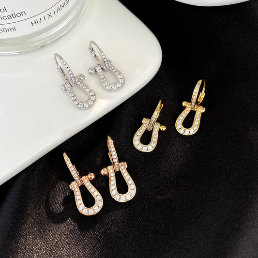 [✨ROSE💎]FORCE 10 FULL DIAMOND DROP EARRINGS MEDIUM MODEL