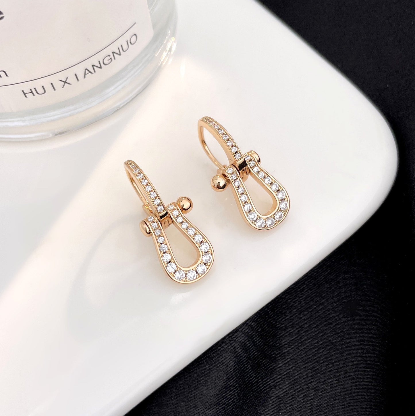 [✨ROSE💎]FORCE 10 FULL DIAMOND DROP EARRINGS MEDIUM MODEL