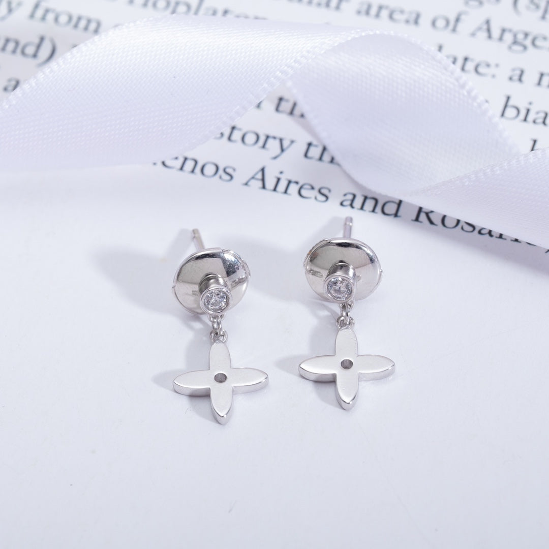 [✨ROSE💎]VIDYLLE SILVER DIAMOND MINI DROP EARRINGS
