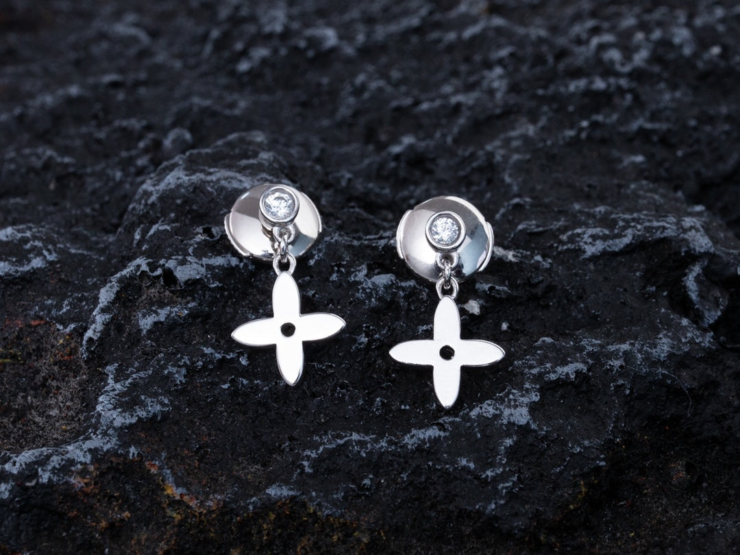 [✨ROSE💎]VIDYLLE SILVER DIAMOND MINI DROP EARRINGS