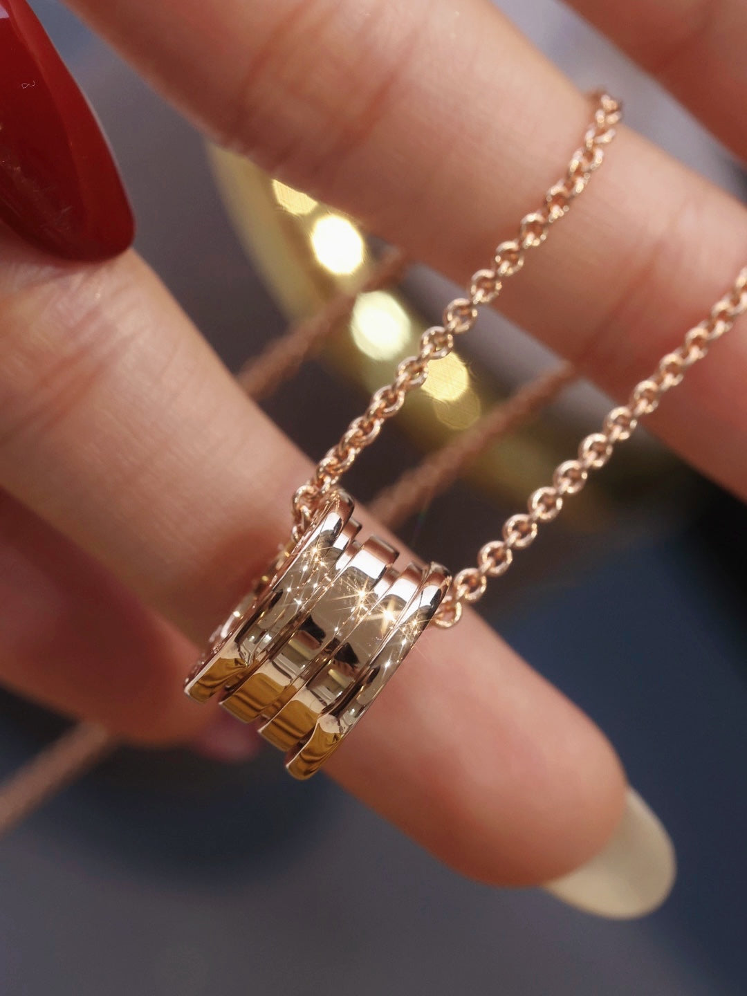 [✨ROSE💎]ZERO 1 PINK GOLD NECKLACE