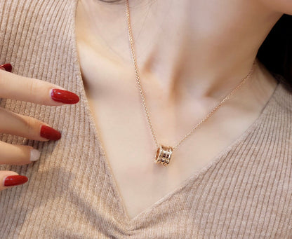[✨ROSE💎]ZERO 1 PINK GOLD NECKLACE