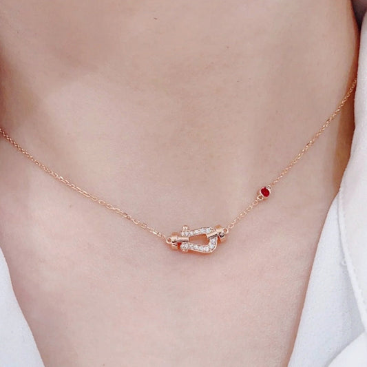 [✨ROSE💎]FORCE 10 DIAMOND PINK GOLD NECKLACE