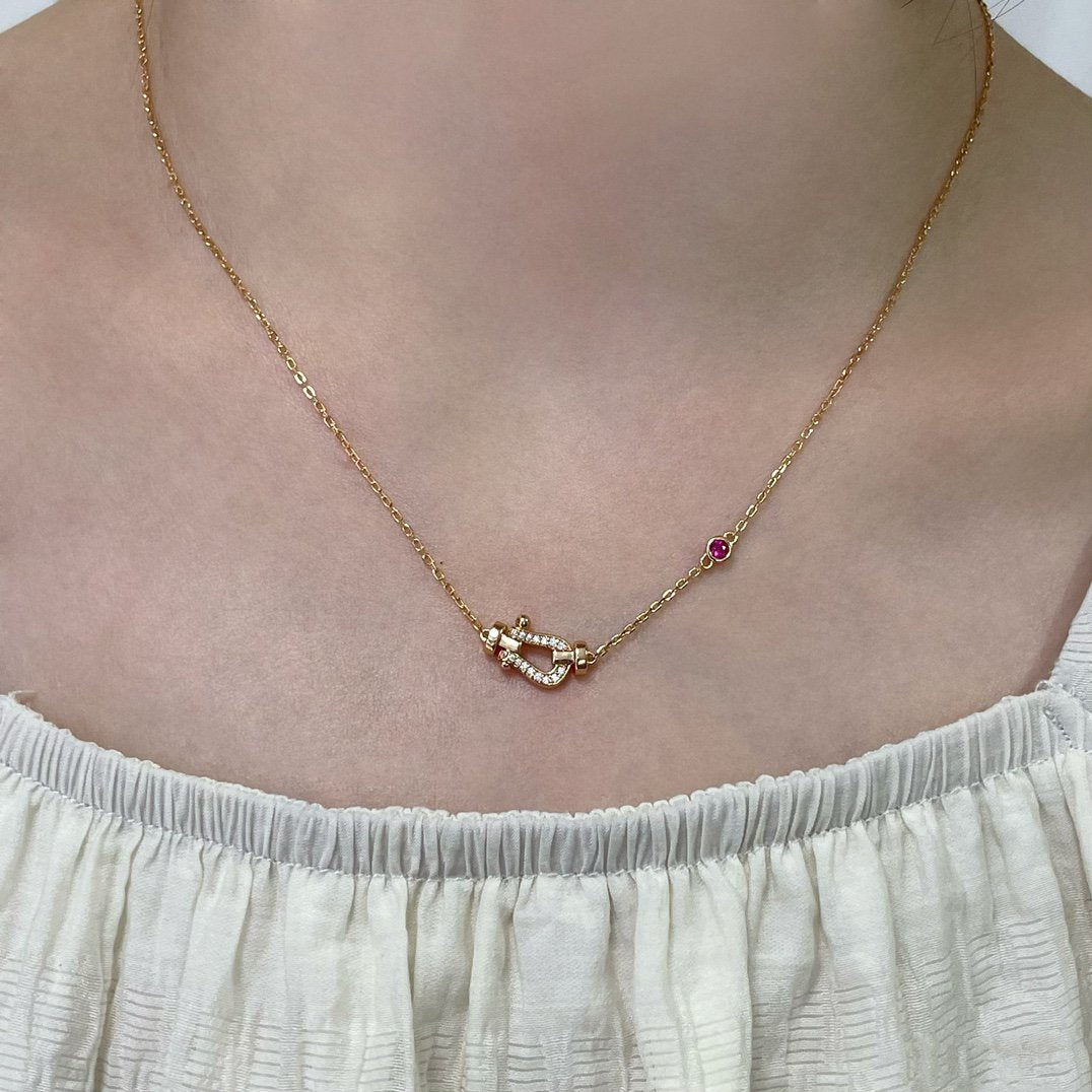 [✨ROSE💎]FORCE 10 DIAMOND PINK GOLD NECKLACE