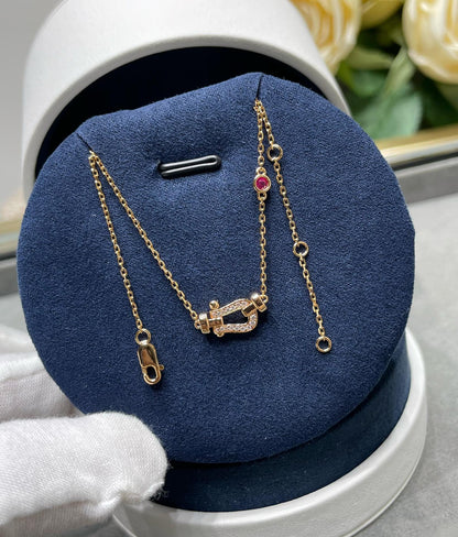 [✨ROSE💎]FORCE 10 DIAMOND PINK GOLD NECKLACE