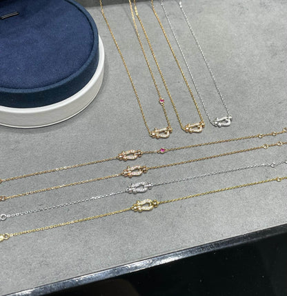 [✨ROSE💎]FORCE 10 DIAMOND PINK GOLD NECKLACE