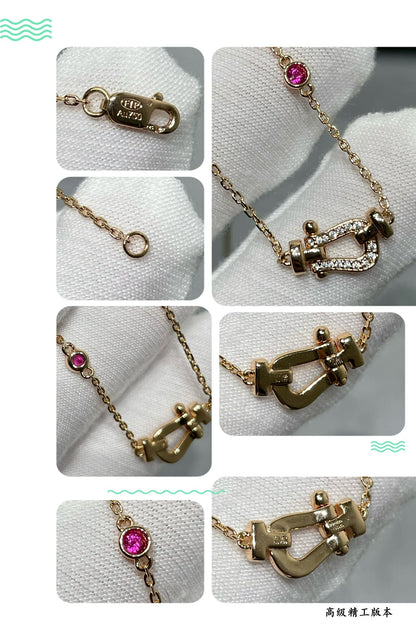 [✨ROSE💎]FORCE 10 DIAMOND PINK GOLD NECKLACE