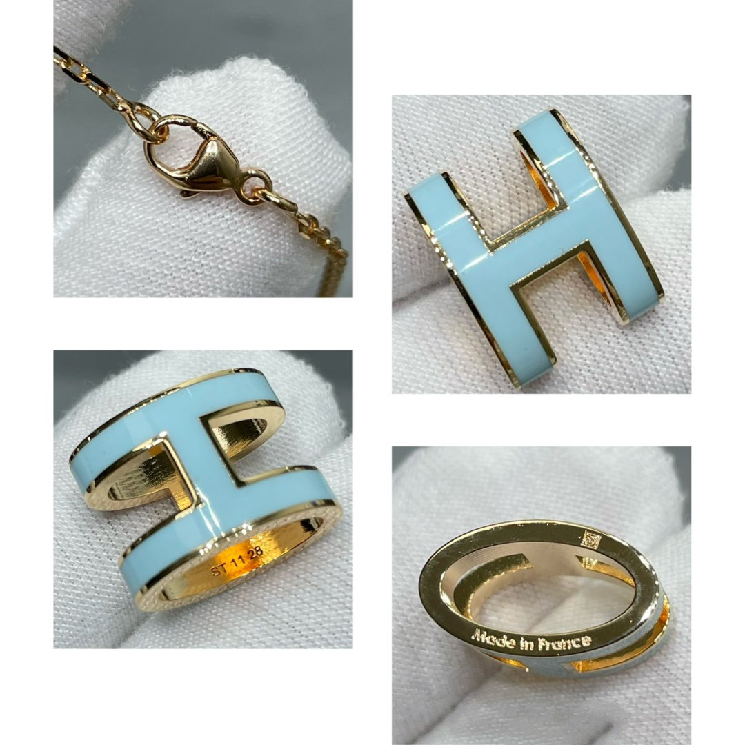 [✨ROSE💎]POP H SKY BLUE NECKLACE