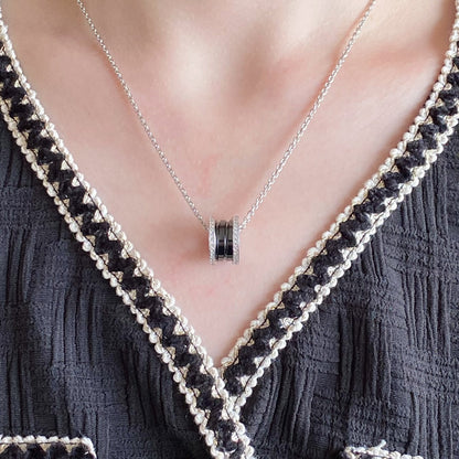 [✨ROSE💎]ZERO 1 DIAMOND CERAMIC NECKLACE
