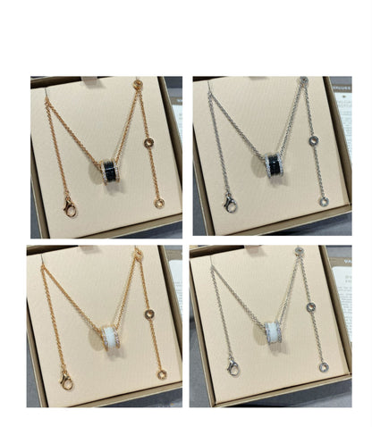 [✨ROSE💎]ZERO 1 DIAMOND CERAMIC NECKLACE
