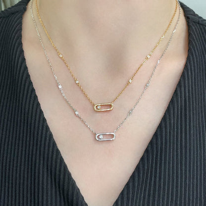 [✨ROSE💎]MOVE UNO DIAMOND NECKLACE