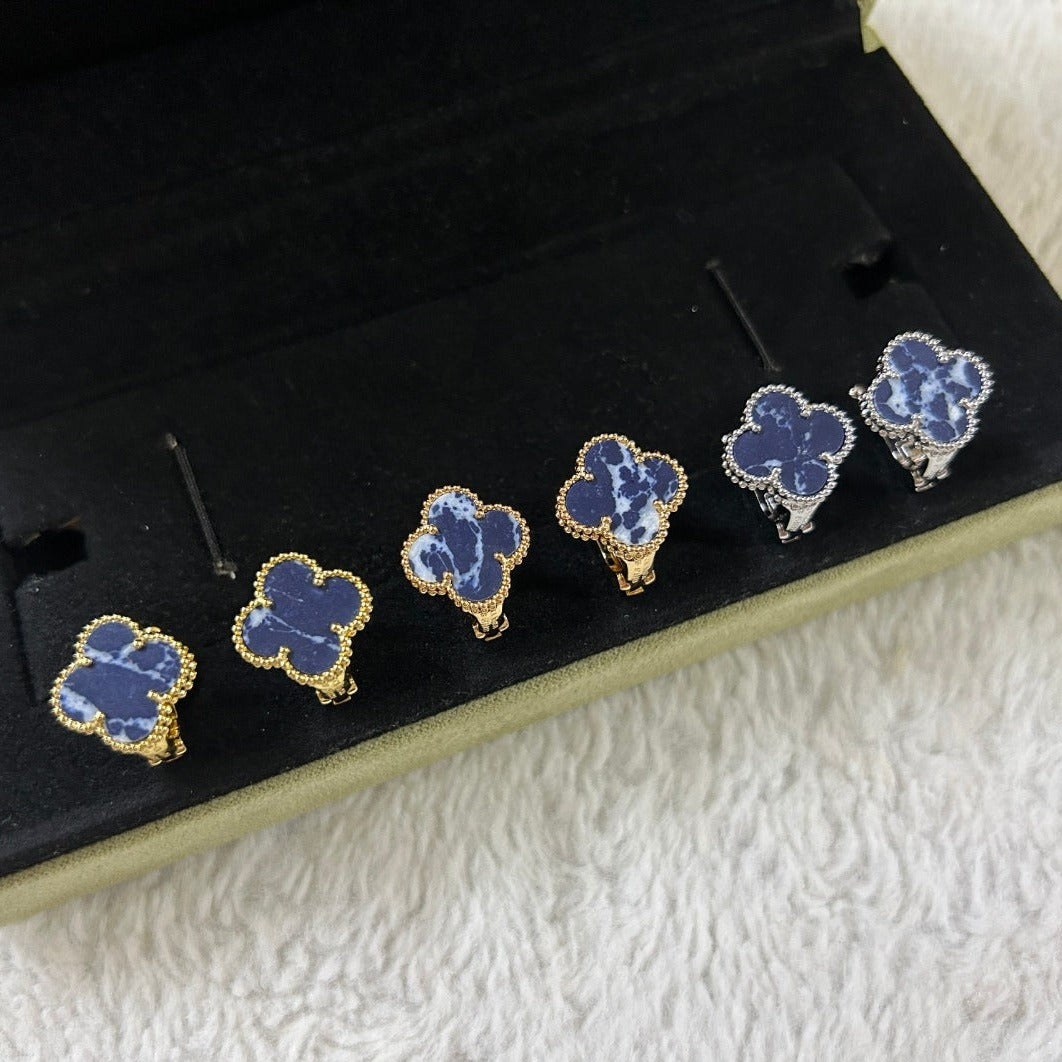 [✨ROSE💎]CLOVER PIETERSITE MEDIUM STUD EARRINGS