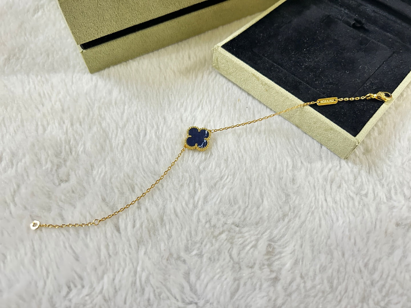 [✨ROSE💎]CLOVER 1 MOTIF PIETERSITE BRACELET