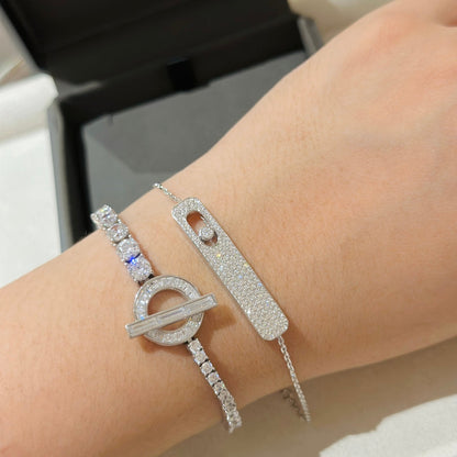 [✨ROSE💎]MOVE CLASSIQUE DIAMOND PAVED BRACELET