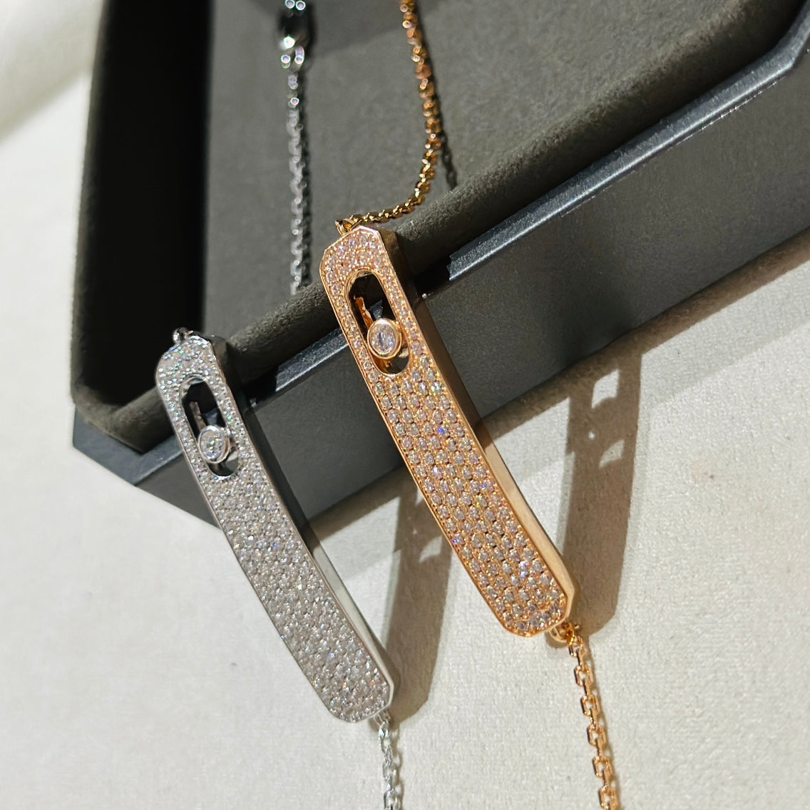 [✨ROSE💎]MOVE CLASSIQUE DIAMOND PAVED BRACELET
