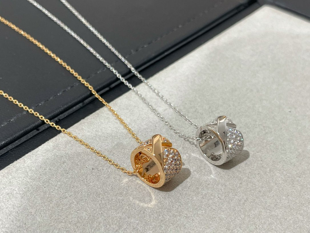 [✨ROSE💎]LIENS EVIDENCE DIAMOND PAVED NECKLACE