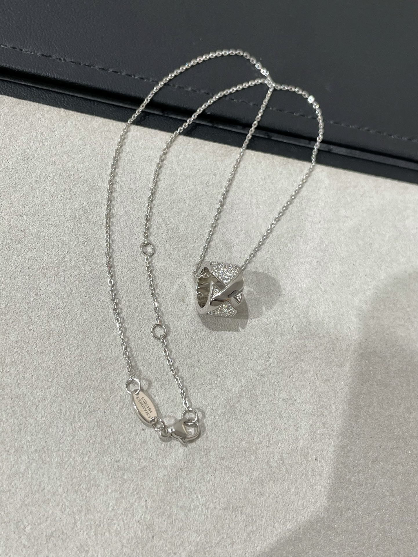 [✨ROSE💎]LIENS EVIDENCE DIAMOND PAVED NECKLACE