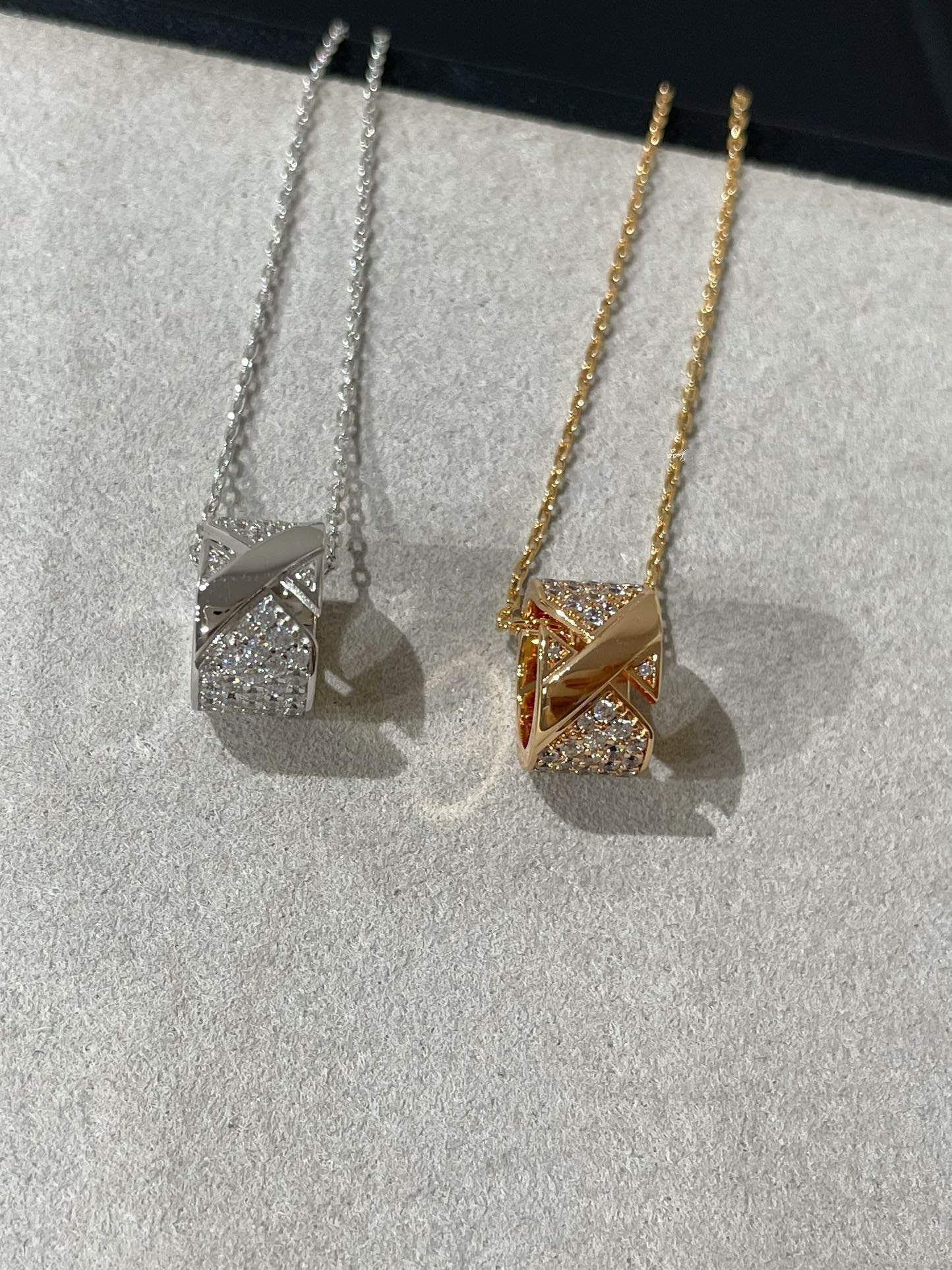 [✨ROSE💎]LIENS EVIDENCE DIAMOND PAVED NECKLACE