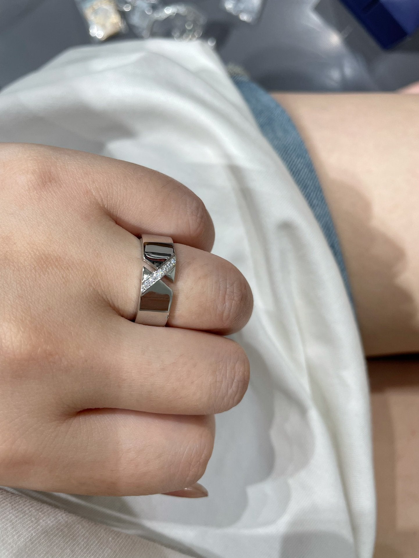 [✨ROSE💎]LIENS EVIDENCE DIAOMOND RING