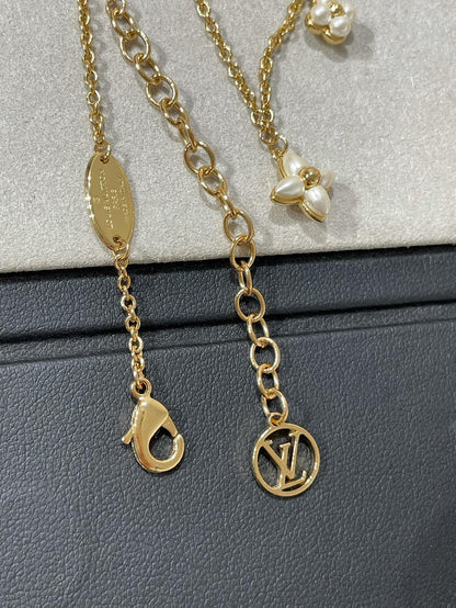 [✨ROSE💎]FLOWERGRAM GOLD MOP DOUBLE ROW NECKLACE