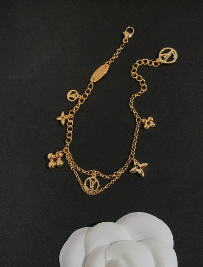 [✨ROSE💎]BLOOMING PINK GOLD MOP BRACELET