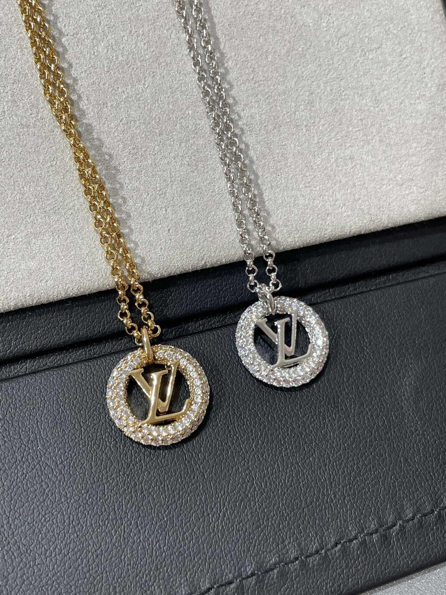 [✨ROSE💎]BY NIGHT DIAMOND PAVED NECKLACE