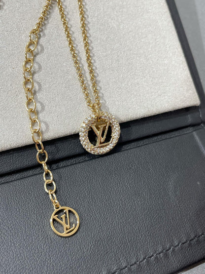 [✨ROSE💎]BY NIGHT DIAMOND PAVED NECKLACE