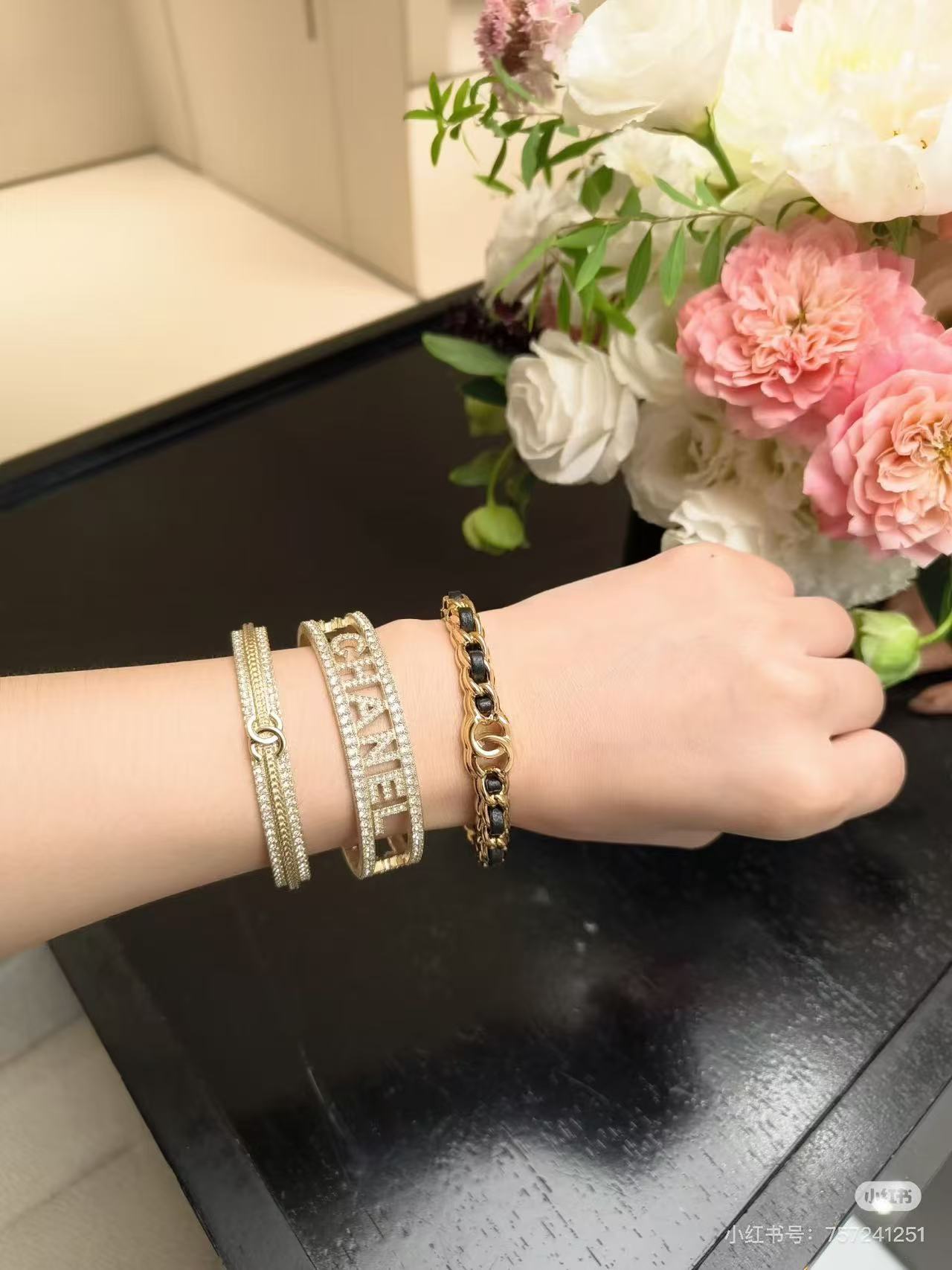 [✨ROSE💎]Double C Open Bangle