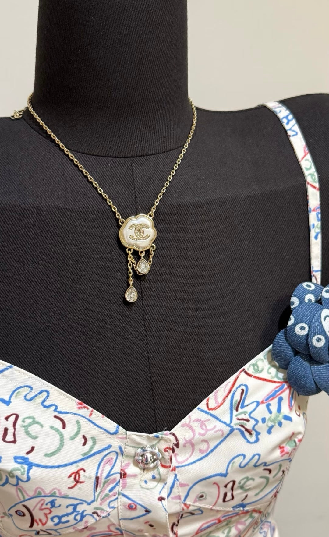 [✨ROSE💎]Cloud Pearl Mother-of-Pearl Diamond Chain Pendant Necklace