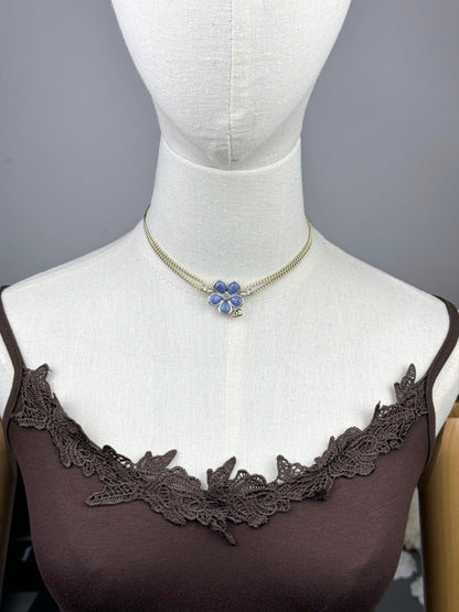 [✨ROSE💎]New Blue Floral Double-Layer Necklace