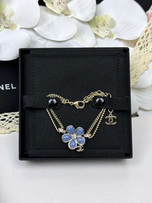 [✨ROSE💎]VOLTE New Blue Floral Double-Layer Bracelet