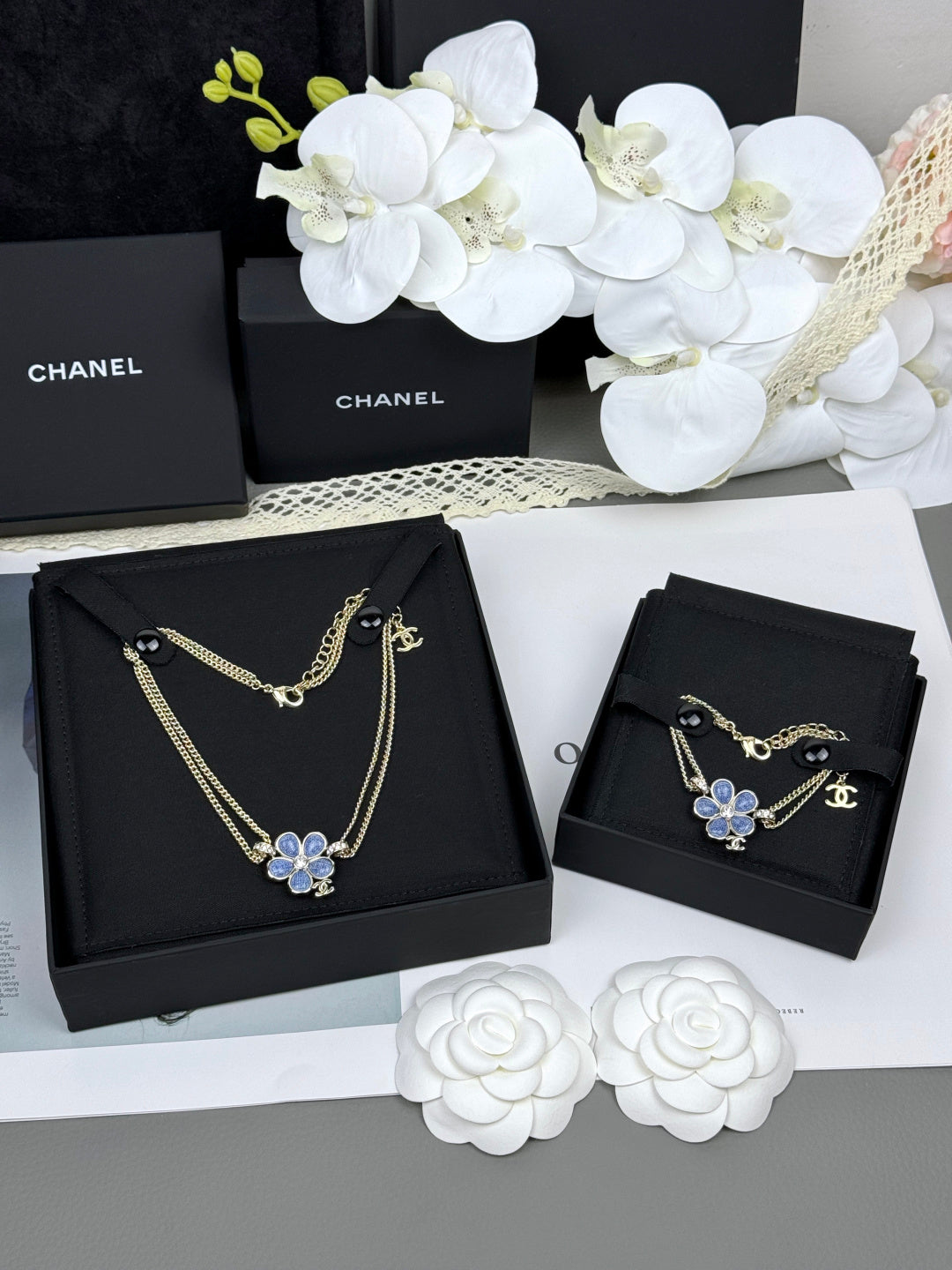 [✨ROSE💎]VOLTE New Blue Floral Double-Layer Bracelet