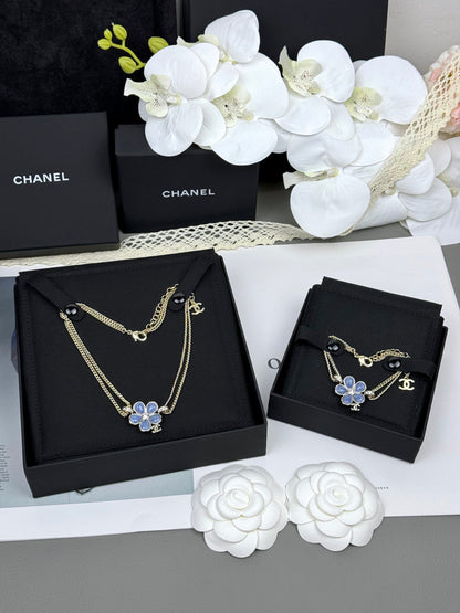 [✨ROSE💎]VOLTE New Blue Floral Double-Layer Bracelet