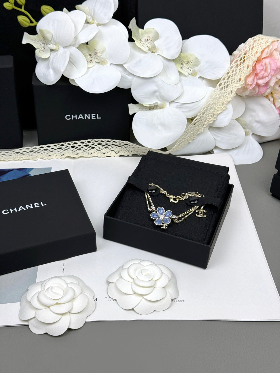[✨ROSE💎]VOLTE New Blue Floral Double-Layer Bracelet