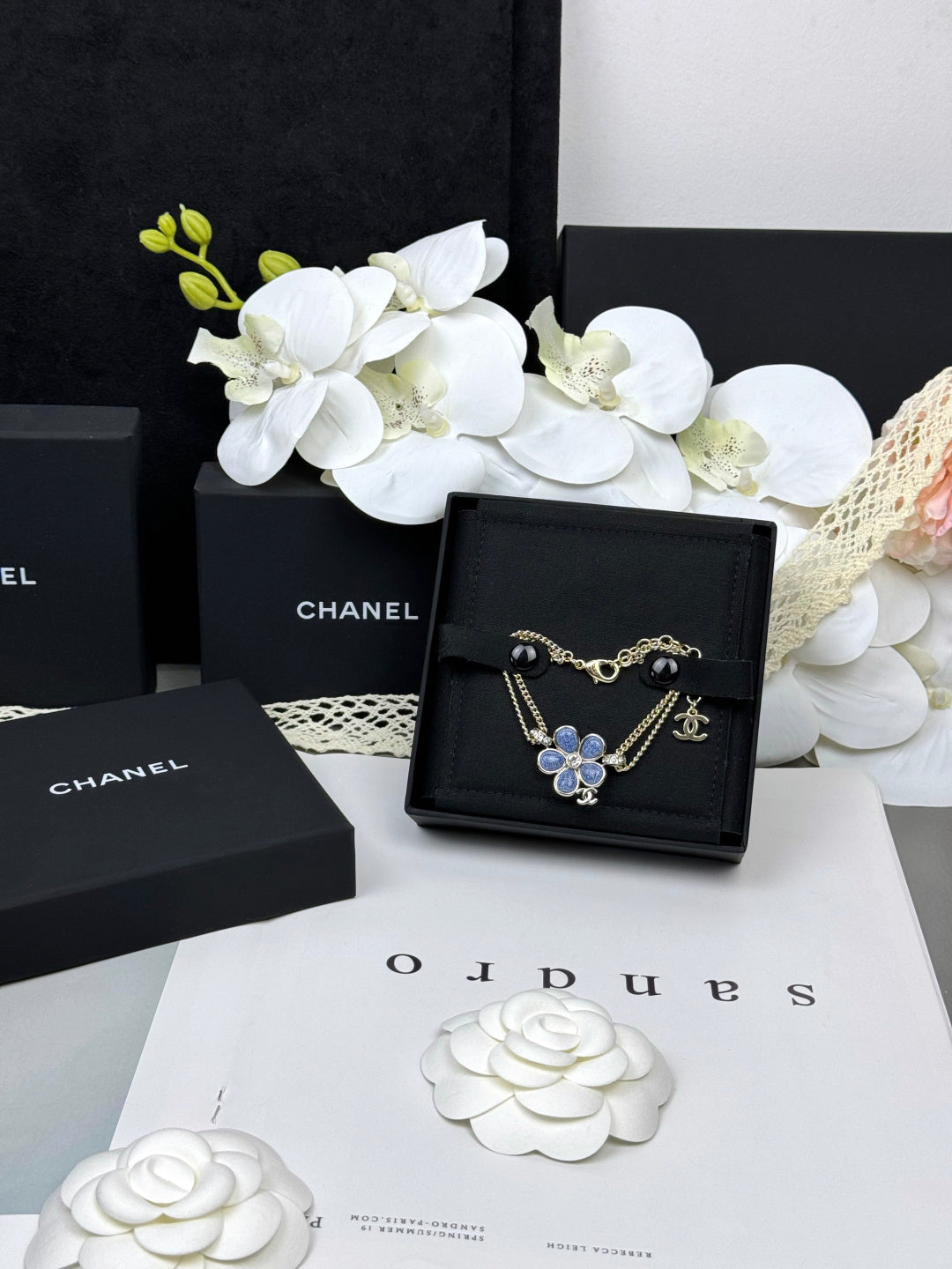 [✨ROSE💎]VOLTE New Blue Floral Double-Layer Bracelet