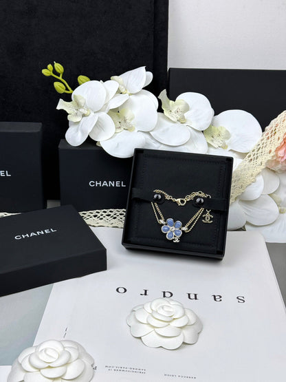 [✨ROSE💎]VOLTE New Blue Floral Double-Layer Bracelet