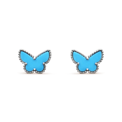 [✨ROSE💎]BUTTERFLY TURQUOISE EARRINGS SILVER