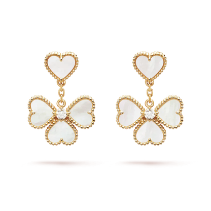 [✨ROSE💎]CLOVER SWEET WHITE MOP EARRINGS