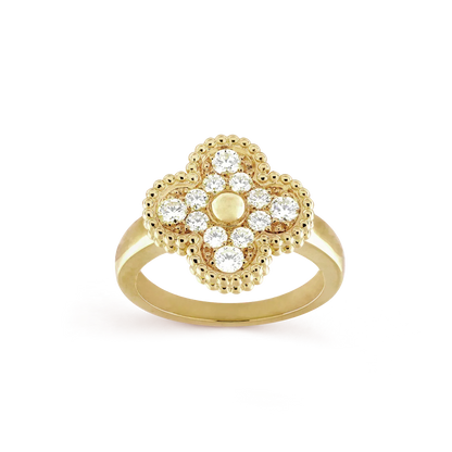 [✨ROSE💎]CLOVER DIAMOND RING
