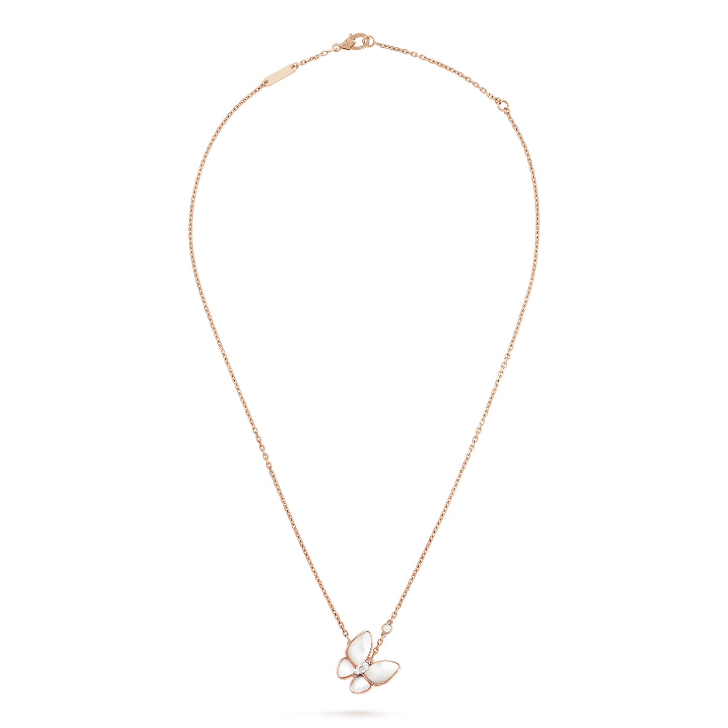 [✨ROSE💎]BUTTERFLY MOP DIAMOND NECKLACE