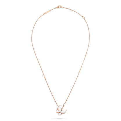[✨ROSE💎]BUTTERFLY MOP DIAMOND NECKLACE