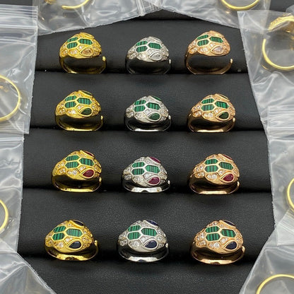 [✨ROSE💎]BRAND NEW ASSORTED SNAKE HEAD MALACHITE RINGS